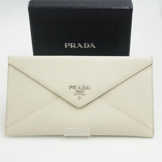 プラダ(PRADA)の【未使用に近い】PRADA フラップ　スナップ　サフィアーノ　ドキュメント(財布)