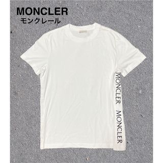 MONCLER - MONCLER モンクレール 刺繍 サイドロゴ 半袖Tシャツ 白 Sサイズ