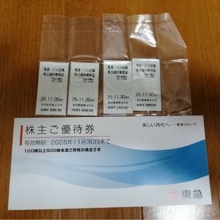 東急　株主優待乗車券４枚ほか(鉄道乗車券)