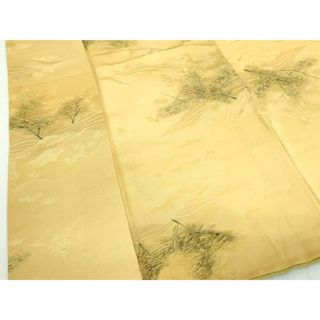 平和屋着物■上質な小紋　手描き　地紋起こし　木立　暈し染め　正絹　逸品　DAAU1887xg(着物)