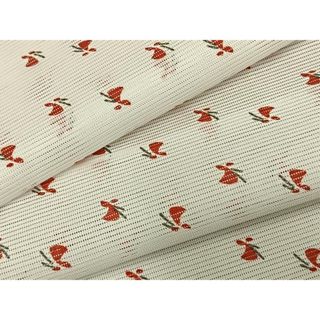 平和屋着物＊夏物　小紋　絽　花尽くし　洗える着物　AAAX5510fy(着物)