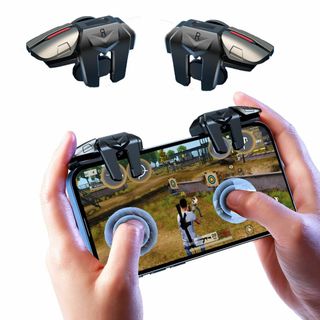 【4つボタン】 スマホゲーム コントローラー 一回押しダブルコントロール モバイ