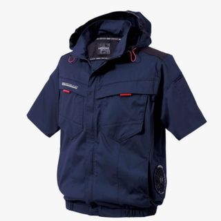 空調服　HOOH V2517 サイドファン半袖フードジャケット　作業着　作業服