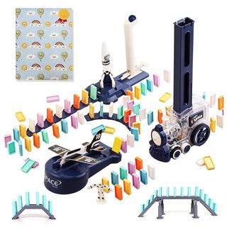 【無料ラッピング付・日本中小企業厳選】ドミノトレイン 飛行機 ロケット 180ピ(その他)