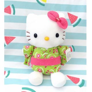 ハローキティ　ぬいぐるみ　夏祭り　浴衣　うちわ(キャラクターグッズ)