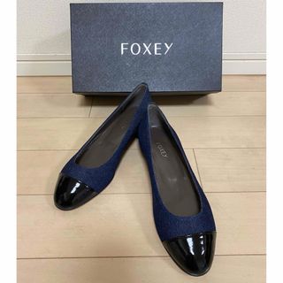 FOXEY - 入手困難②新品6.5万 FOXEY バイカラー デニム パンプス ワンピース に