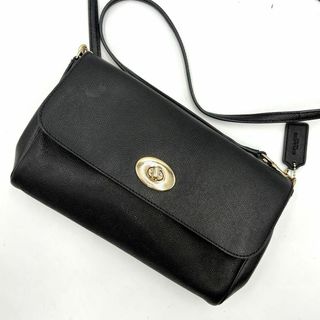 コーチ(COACH)の極美品✨COACH ターンロック 2way ショルダーバッグ ブラック(ショルダーバッグ)