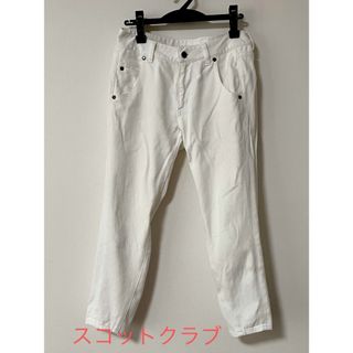 スコットクラブ(SCOT CLUB)のスコットクラブ　デニム　ジーンズ　マンサール　ホワイト　パンツ　ジーパン　7分丈(デニム/ジーンズ)