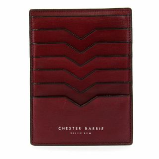 チェスターバリー サビルロウ カードケース レザー パスケース ブランド メンズ レッドブラウン CHESTER BARRIE(名刺入れ/定期入れ)