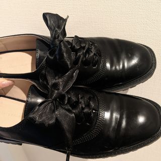 ZARA ザラ リボン レースアップ シューズ 39 25cm