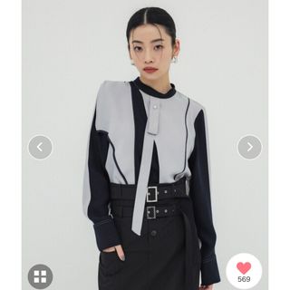 UNITED TOKYO - 新品タグ付き☆UNITED TOKYO ソフトパターンパイピングブラウス
