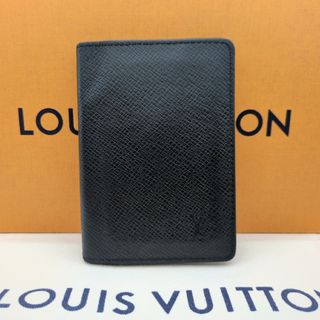 ルイヴィトン(LOUIS VUITTON)の新型 美品✨ルイヴィトン 名刺入れ タイガ オーガナイザードゥポッシュNM 黒(名刺入れ/定期入れ)