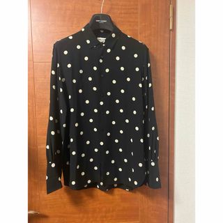 SAINT LAURENT - サンローラン　シルク　長袖　ドット　シャツ
