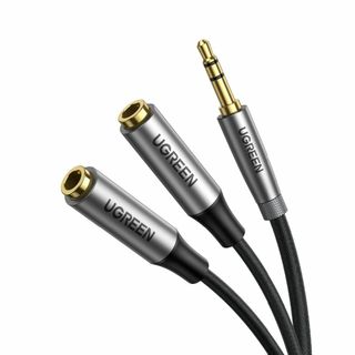 UGREEN オーディオケーブル 3.5mm 分配ケーブル 3極/TRS 【双方