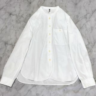 エムエイチエル(MHL.)のMHL. エムエイチエル ノーカラーコットン シャツ 2 長袖(シャツ/ブラウス(長袖/七分))