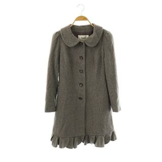 ルネ(René)のルネ Rene ウール カシミヤ混 ラウンドカラー コート フリル 34 グレー(その他)