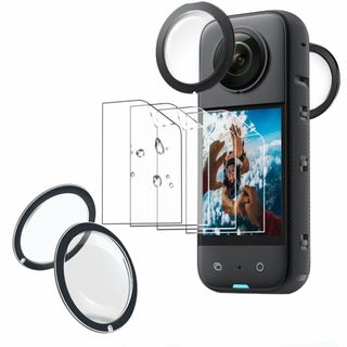 KYK SHOW Insta360 x3 用 粘着式レンズガード カメラレンズ保