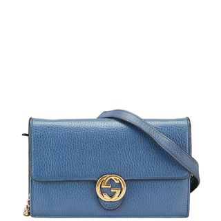 グッチ(GUCCI)のグッチ インターロッキングG チェーンウォレット ショルダーバッグ 510314 レザー レディース GUCCI 【1-0219371】(ショルダーバッグ)