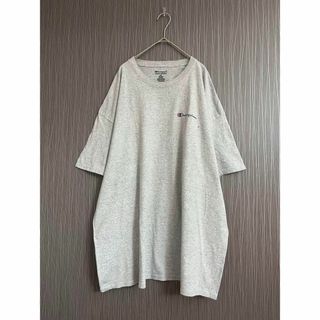 チャンピオン　 ロゴプリント　Tシャツ　オーバーサイズ　霜降りグレー　古着男子