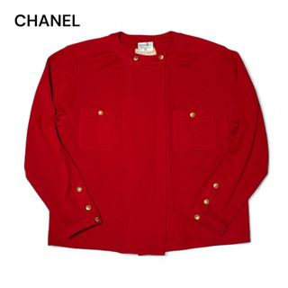 シャネル(CHANEL)のCHANEL シャネル ココボタン ジャケット カーディガン 38(カーディガン)