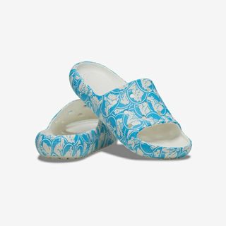 クロックス(crocs)の26cm クロックス クラシック デューク プリント スライド 2.0 ブルー(サンダル)