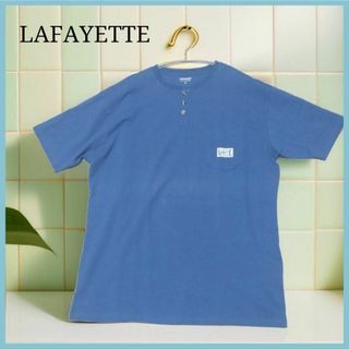 美品 LAFAYETTE ラファイエット メンズ ポロシャツ 半袖 XL 青