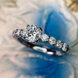 pt950 カナディアンダイヤモンド0.504 D0.32ct　リング　鑑定書