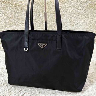 プラダ(PRADA)の【美品】プラダ ナイロン トートバッグ A4収納可能 トライアングルロゴ ネロ(トートバッグ)