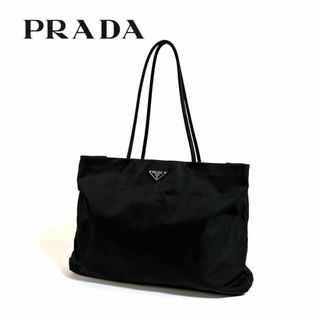 【美品】PRADA テスートナイロン トートバッグ シロゴ プレート イタリア製