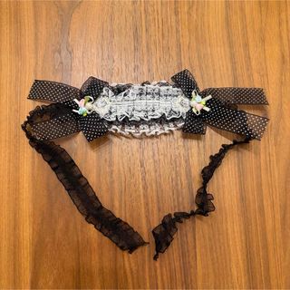 crazy for WAN 新品未使用 ドットリボン♡カチューシャボネ(犬)