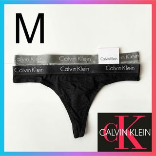 レア 下着 USA カルバンクライン Tショーツ 2枚 M グレー チャコール