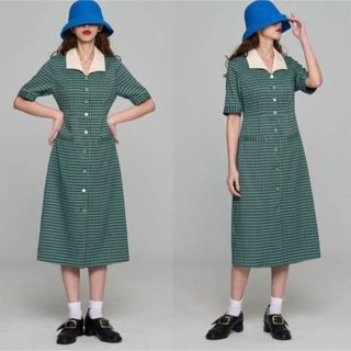tnewties トゥエンティーズ ワンピース メニュー表で顔を隠してるXS