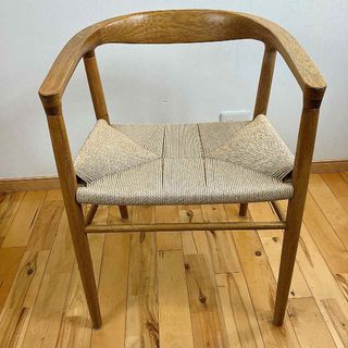 ムジルシリョウヒン(MUJI (無印良品))の無印良品 オーク材ペーパーコードアームチェア(ダイニングチェア)