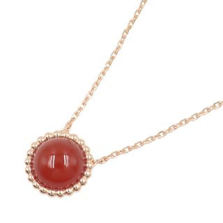 ヴァンクリーフアンドアーペル(Van Cleef & Arpels)のヴァンクリーフ＆アーペル Van Cleef & Arpels ペルレ クルール ネックレス カーネリアン ネックレス ジュエリー K18PG（ピンクゴールド） カーネリアン レディース ボルドー系 【中古】(ネックレス)