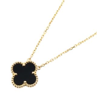 ヴァンクリーフアンドアーペル(Van Cleef & Arpels)のヴァンクリーフ＆アーペル Van Cleef & Arpels ヴィンテージアルハンブラ ネックレス オニキス ネックレス ジュエリー K18（イエローゴールド） オニキス レディース ブラック系 【中古】(ネックレス)