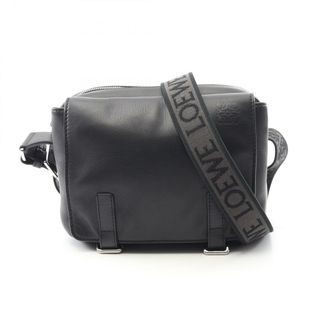 ロエベ(LOEWE)のロエベ LOEWE ミリタリー メッセンジャーバッグ XS ショルダーバッグ バッグ レザー メンズ ブラック系 【中古】(ショルダーバッグ)