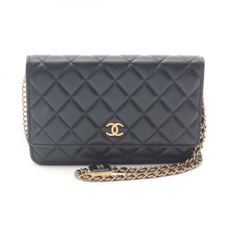 シャネル(CHANEL)のシャネル CHANEL マトラッセ ショルダーバッグ バッグ ラムスキン（羊革） レディース ブラック系 【中古】(ショルダーバッグ)