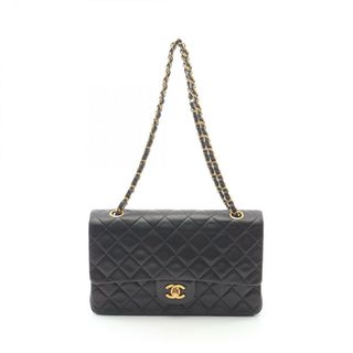 シャネル(CHANEL)のシャネル CHANEL マトラッセ Wフラップ ショルダーバッグ バッグ ラムスキン（羊革） レディース ブラック系 A01112 【中古】(ショルダーバッグ)
