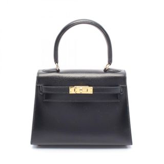 エルメス(HERMES)のエルメス HERMES ミニケリー ハンドバッグ バッグ カーフ（牛革） ボックスカーフ ○T刻印（1990年製造） レディース ブラック系 011750CC 【中古】(ハンドバッグ)