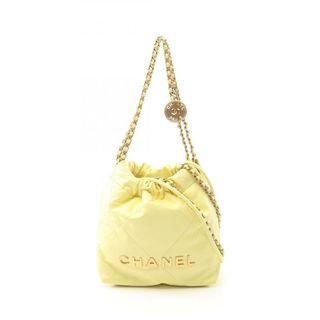 シャネル(CHANEL)のシャネル CHANEL CHANEL 22 ミニ ショルダーバッグ バッグ レザー レディース イエロー系 AS3980 【中古】(ショルダーバッグ)