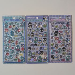 ボンボンドロップシール　サンリオ　ハンギョドン　ばつ丸　あひるのペックル(キャラクターグッズ)