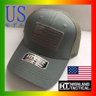 レア【新品】ハイランドタクティカル キャップ オリーブ USA メッシュ ハット