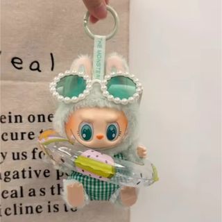 Labubuぬいぐるみ 着替え グリーンの水着着替えセット 3点