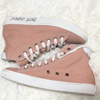 サンローラン(SAINT LAURENT)の❀美品サンローランパリ❀イタリア製 キャンバスミドルカットスニーカー 37(スニーカー)