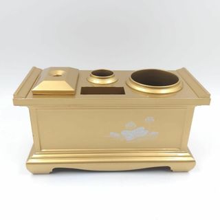 お仏壇の机もすっきり！仏具容器セット 金蓮