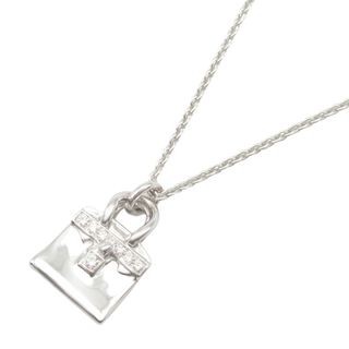 エルメス(HERMES)のエルメス HERMES アミュレット バーキンモチーフ ネックレス ネックレス ジュエリー K18WG（ホワイトゴールド） ダイヤモンド レディース クリア系 【中古】(ネックレス)