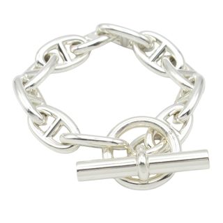 エルメス(HERMES)のエルメス HERMES シェーヌダンクルGM ブレスレット 11コマ ブレスレット アクセサリー シルバー925 メンズ レディース シルバー系 【中古】(ブレスレット/バングル)