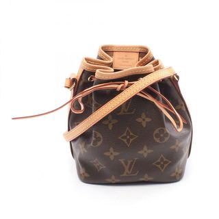 ルイヴィトン(LOUIS VUITTON)のルイ・ヴィトン LOUIS VUITTON ナノ ノエ モノグラム ショルダーバッグ バッグ PVCコーティングキャンバス レザー レディース ブラウン系 M41346 【中古】(ショルダーバッグ)