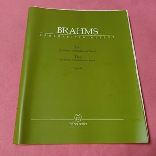 輸入楽譜　ピアノ　ヴァイオリン　チェロ　トリオ　別冊付　ブラームス
