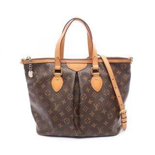 ルイヴィトン(LOUIS VUITTON)のルイ・ヴィトン LOUIS VUITTON パレルモPM モノグラム ハンドバッグ バッグ PVCコーティングキャンバス レザー レディース ブラウン系 M40145 【中古】(ハンドバッグ)